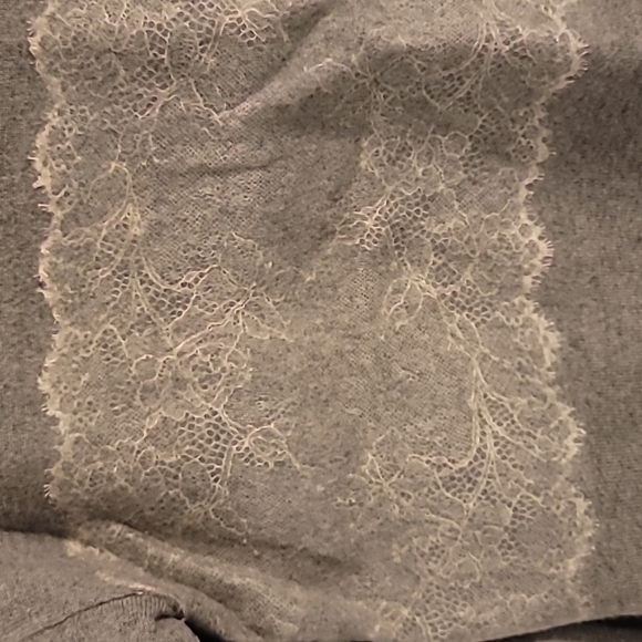 Barely worn JCrew Oversized Sweater with Lace applique - Picture 2 of 5